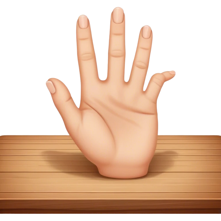 Finger on table emoji