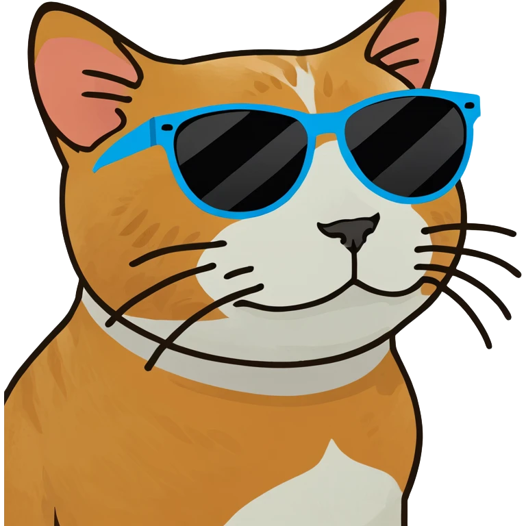 Cat with sunglasses emoji