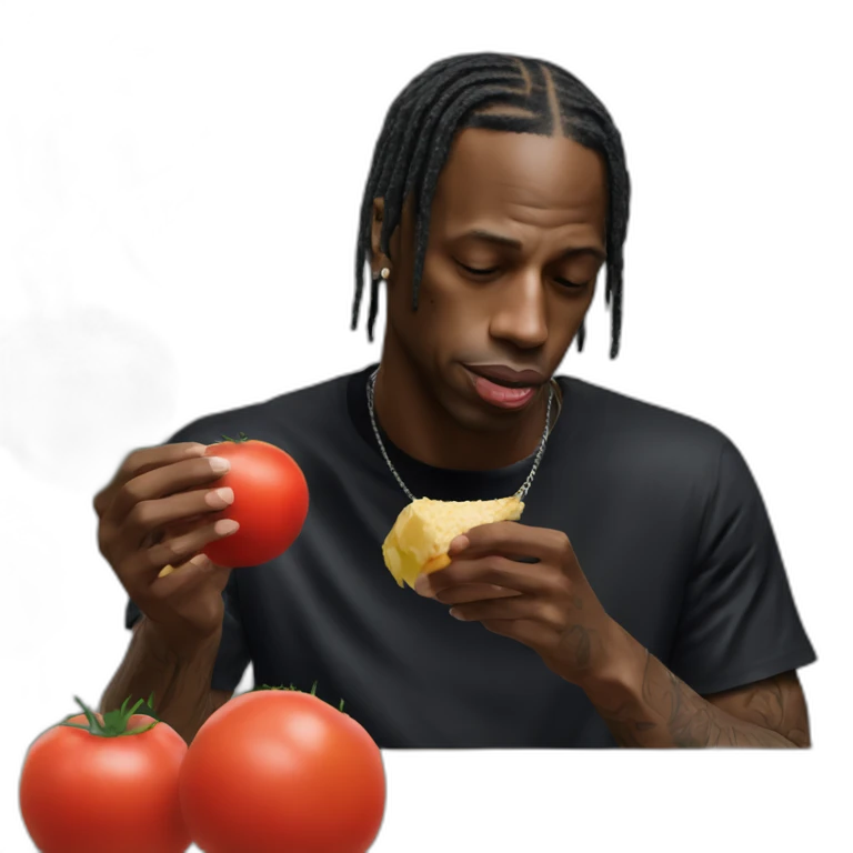 Travis scott comiendo tomate  emoji