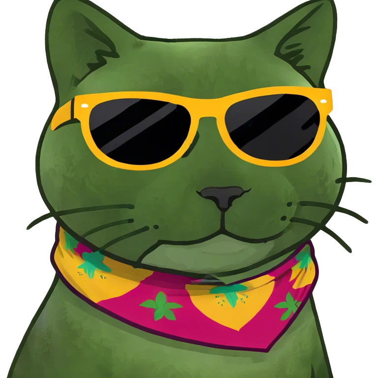 Cat with sunglasses emoji