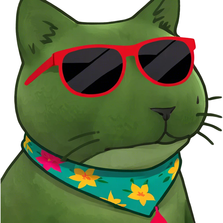 Cat with sunglasses emoji