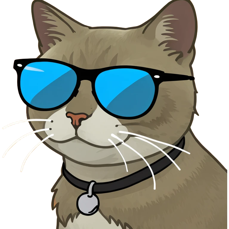 Cat with sunglasses emoji