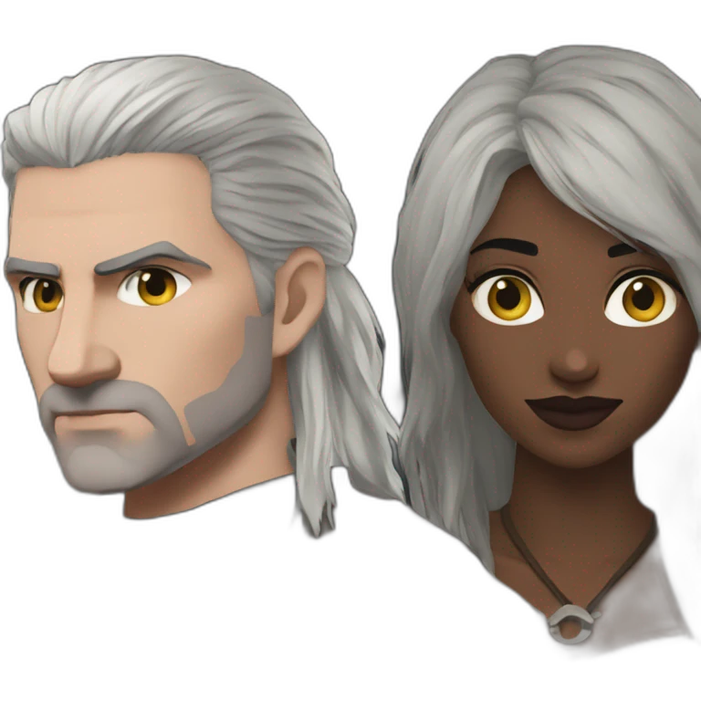The witcher with Enifee emoji