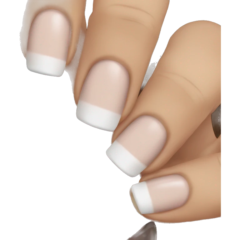 French tip nails emoji