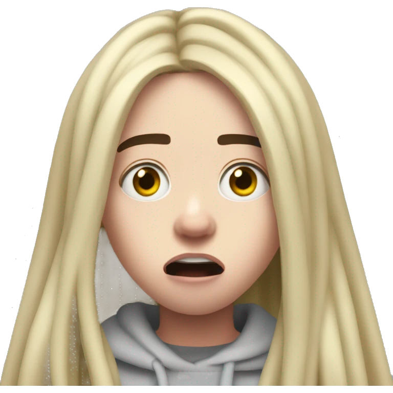 surprised Billie Eilish emoji