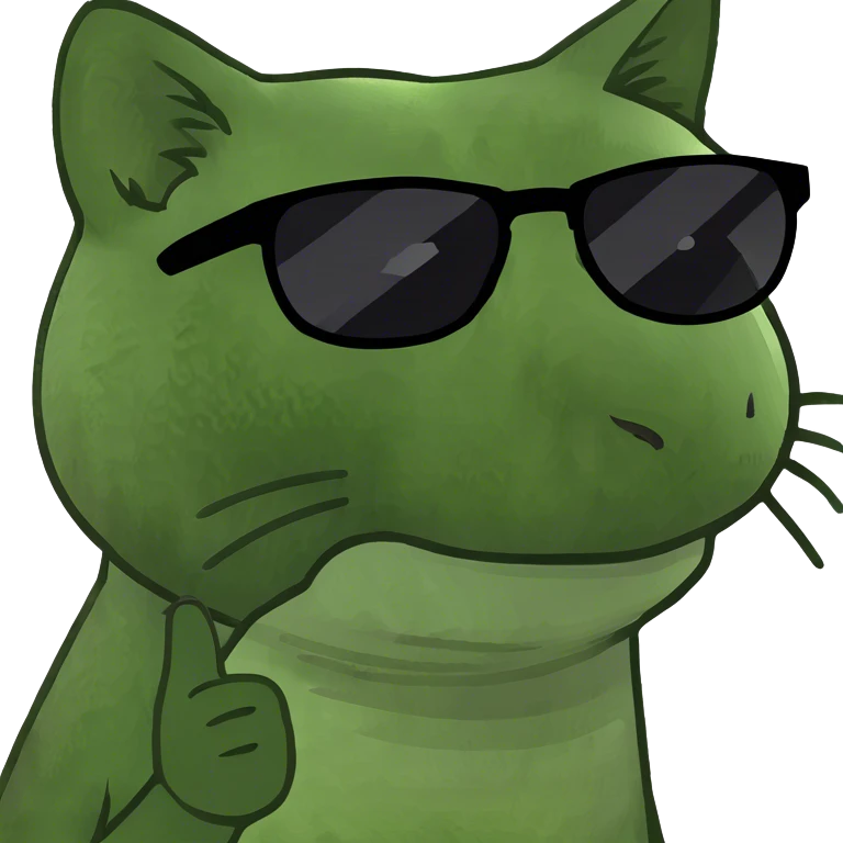 Cat with sunglasses emoji
