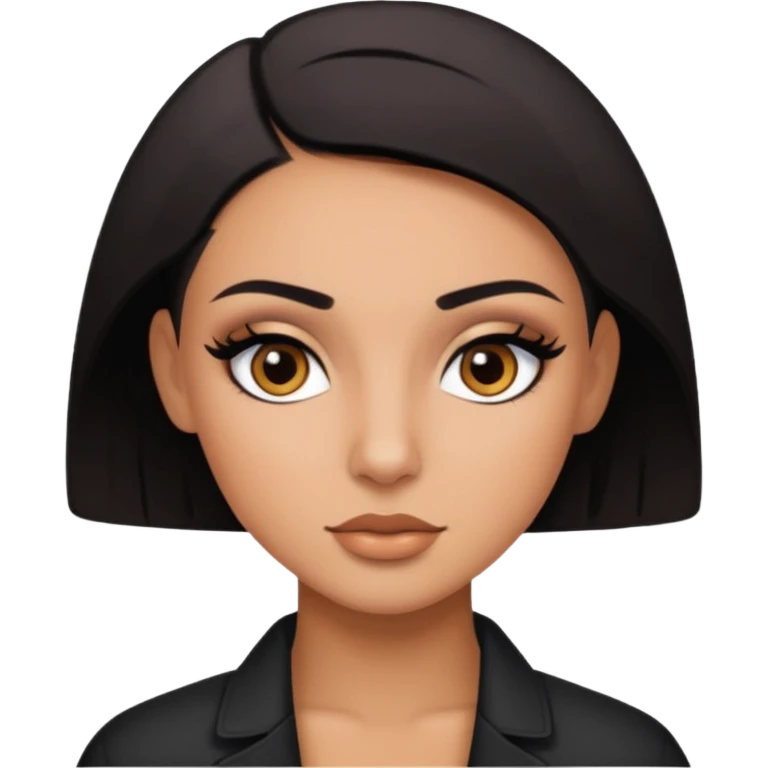 latina, baddie,pretty, brown eyes, makeup, black eyeliner, BLACKF buzz cut emoji
