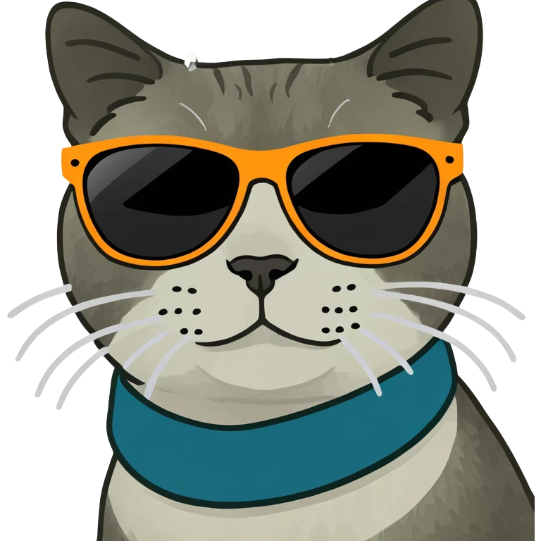 Cat with sunglasses emoji