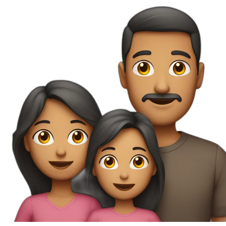 madre y padre con sus hijos emoji