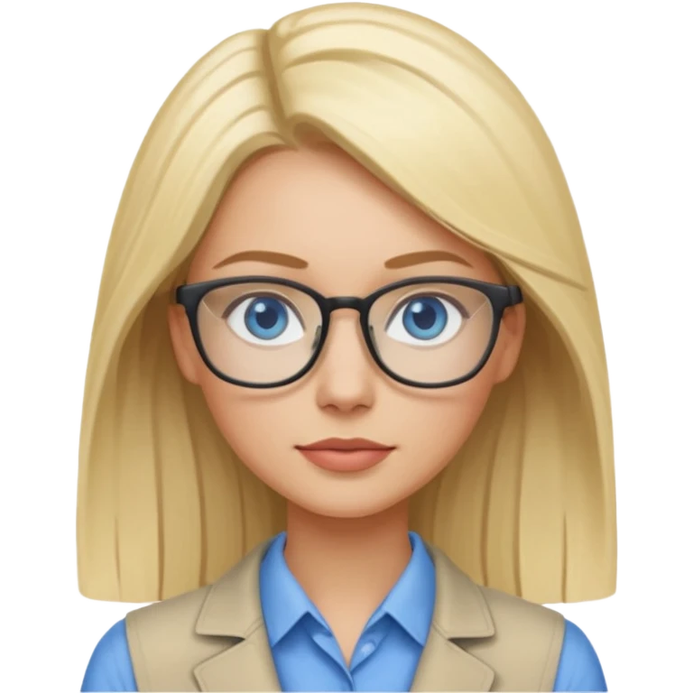 Blonde avec yeux bleus qui est architecte , cheveux lisses emoji