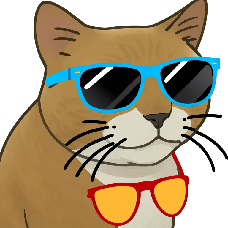 Cat with sunglasses emoji