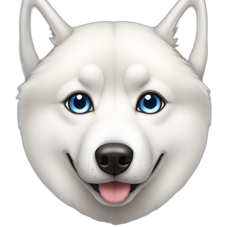 Siberian husky with 2 different eyes emoji