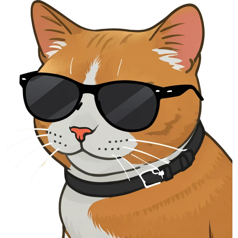 Cat with sunglasses emoji