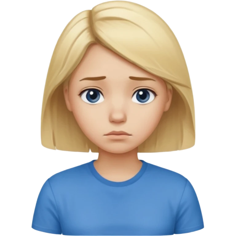 A ugly girl with a blonde hair emoji