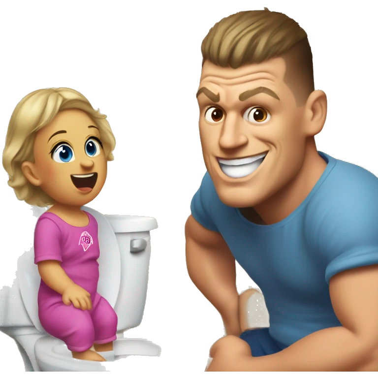 baby gronk talking to livy dunn in ohio with a grimace shake while watching skibidi toliet emoji
