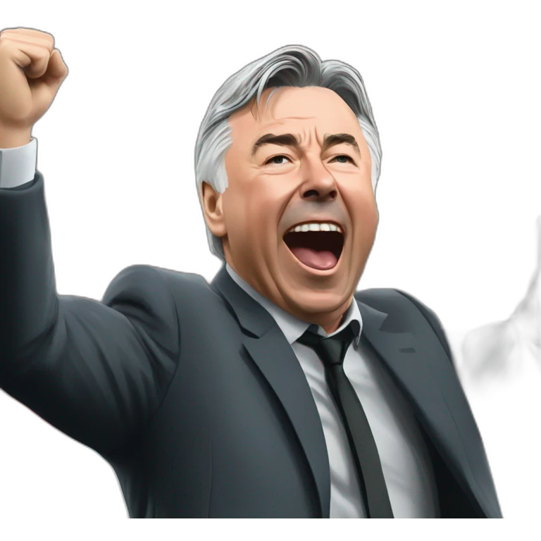 Carlo Ancelotti celebration emoji