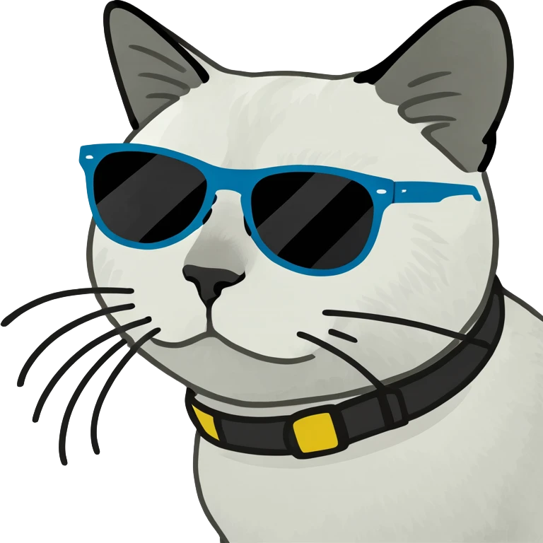 Cat with sunglasses emoji