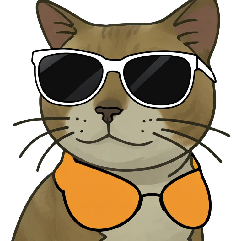Cat with sunglasses emoji