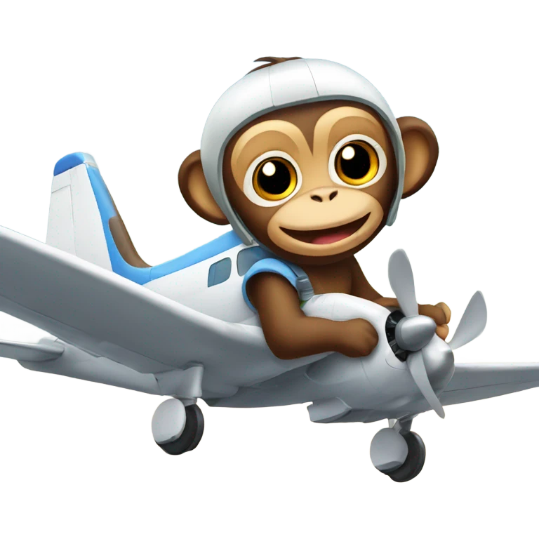 Monkey in plane emoji