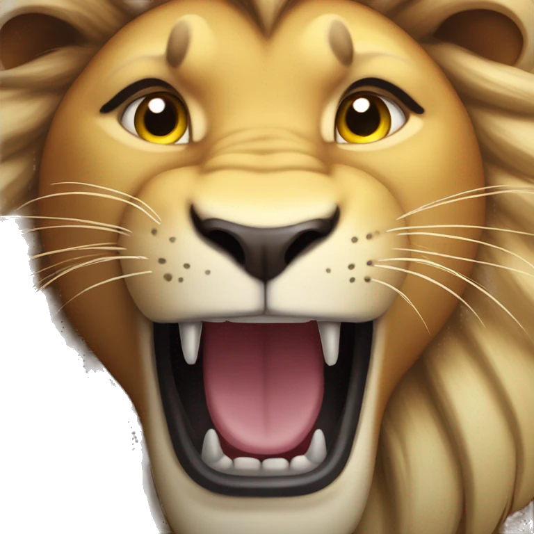 lion smile roar emoji