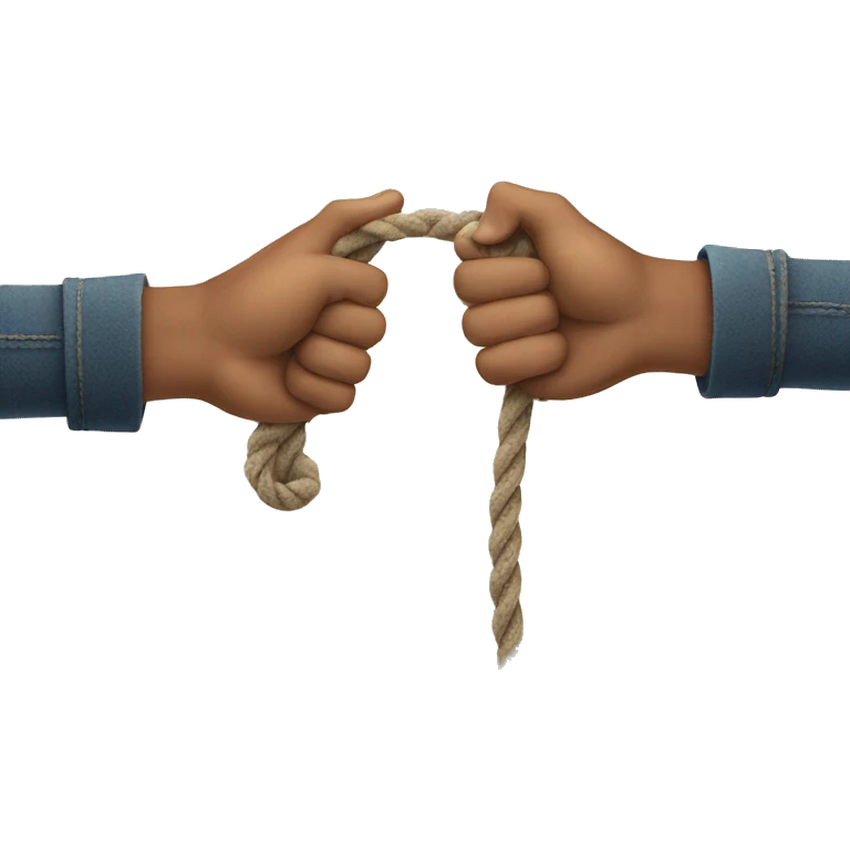 hands pulling rope emoji