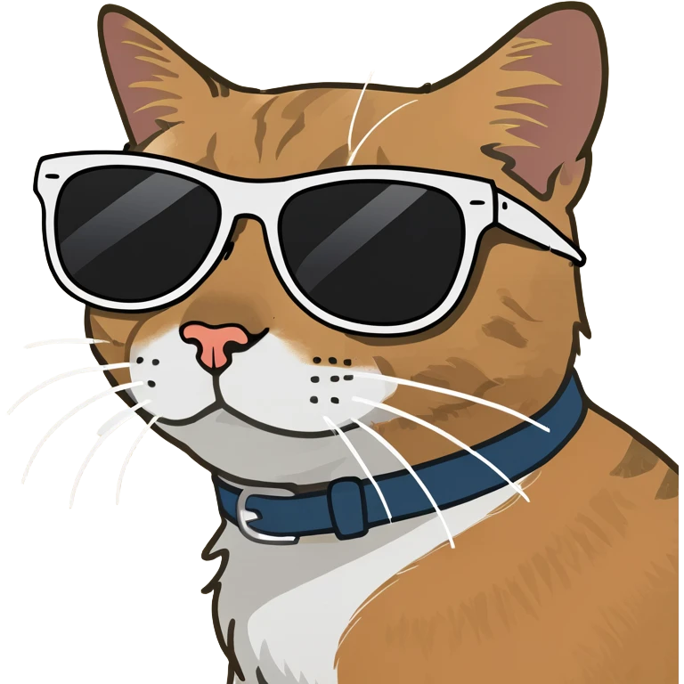 Cat with sunglasses emoji