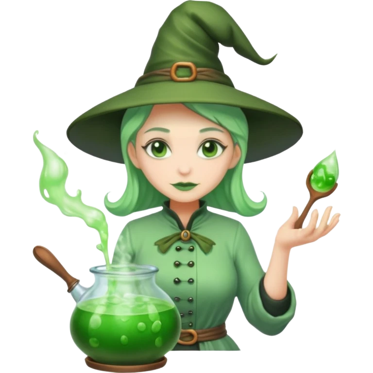green witch cooking potion emoji