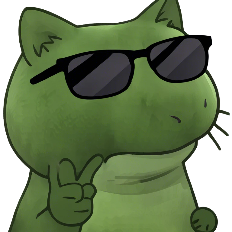 Cat with sunglasses emoji