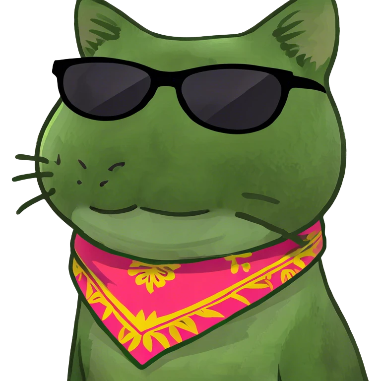 Cat with sunglasses emoji