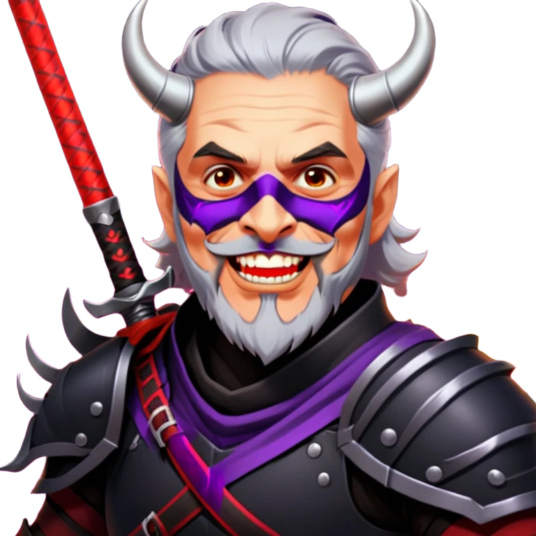 Demon-Horned Warrior emoji