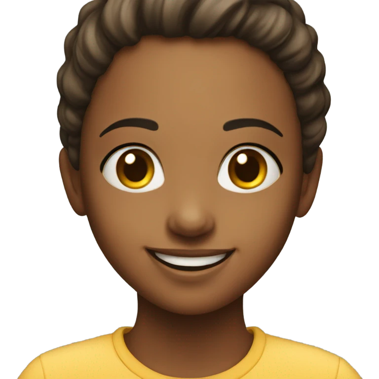 smiling girl indoors  emoji
