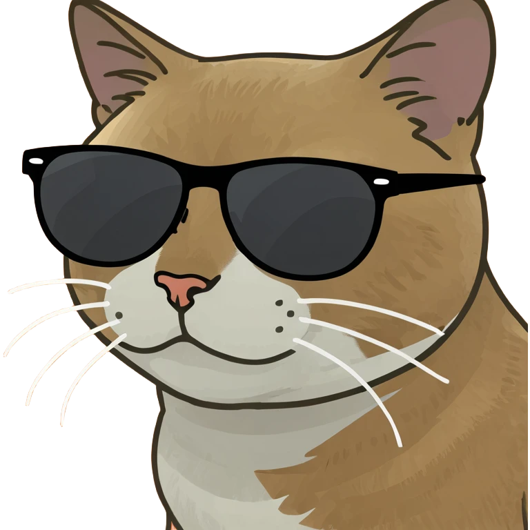 Cat with sunglasses emoji