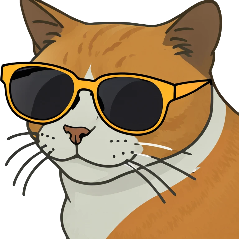 Cat with sunglasses emoji