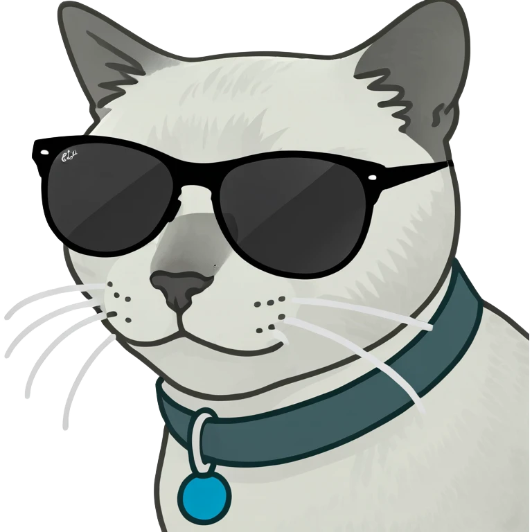 Cat with sunglasses emoji
