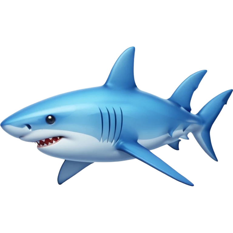 Shark attack blue emoji