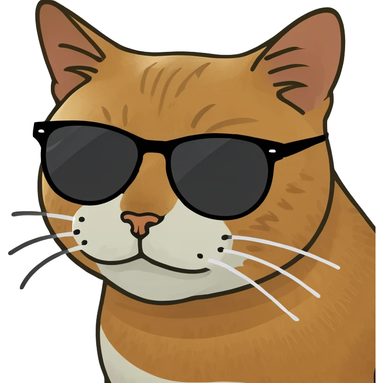 Cat with sunglasses emoji
