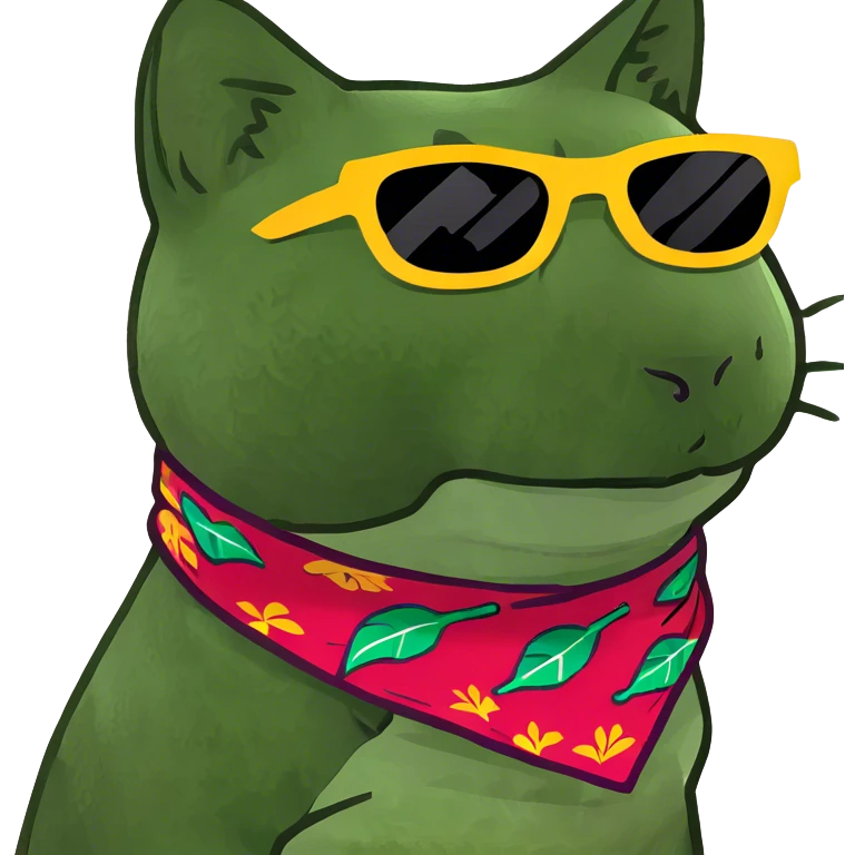 Cat with sunglasses emoji