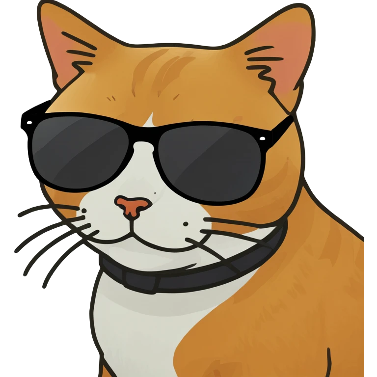 Cat with sunglasses emoji