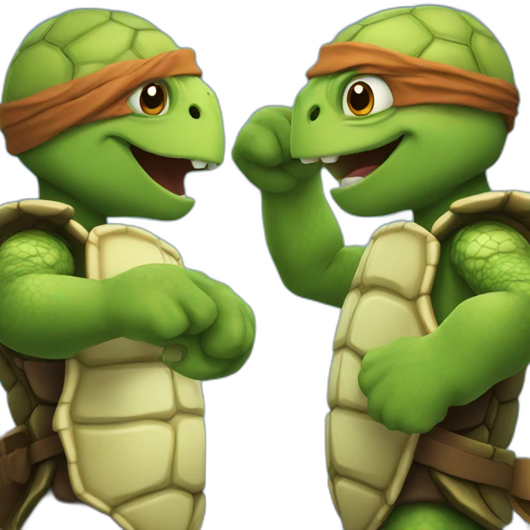 Turtle fight emoji