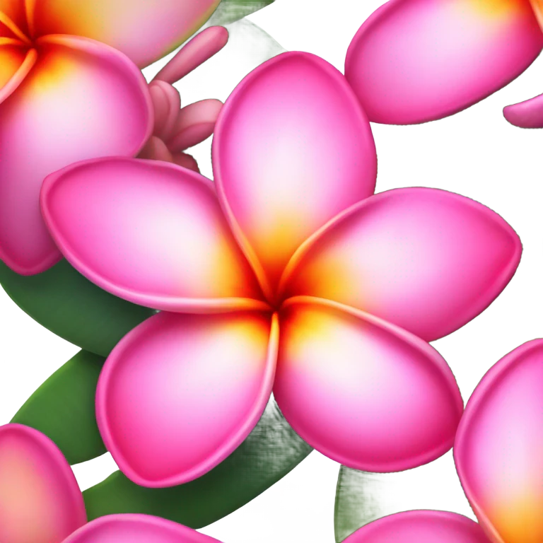pink frangipani emoji