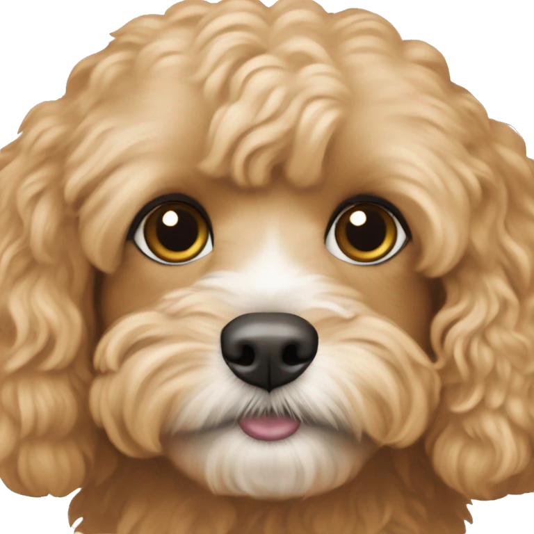 A small apricot coloured cavapoo  emoji