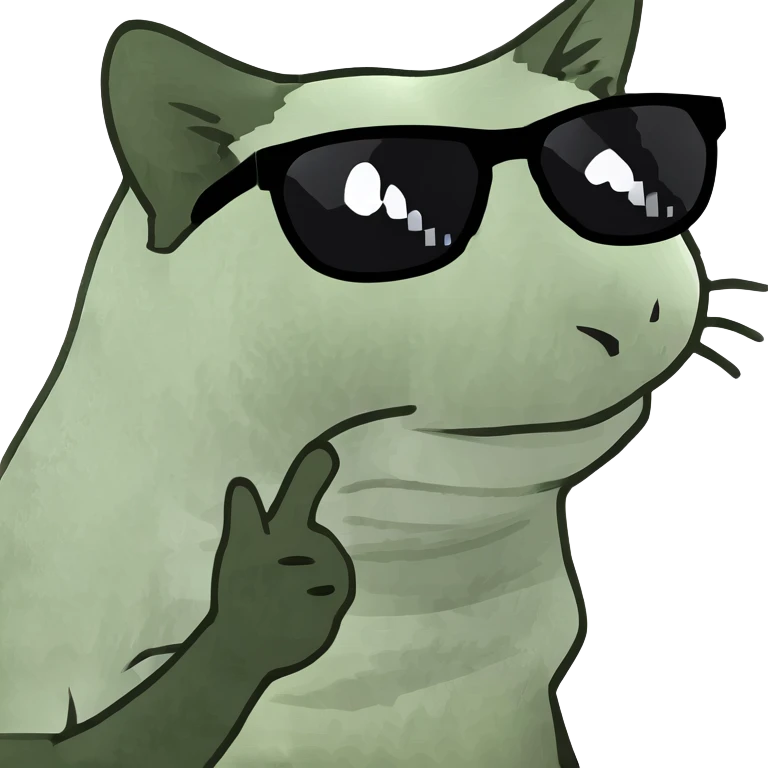 Cat with sunglasses emoji