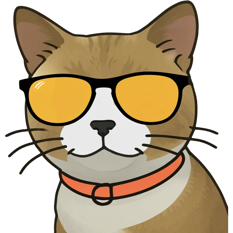 Cat with sunglasses emoji