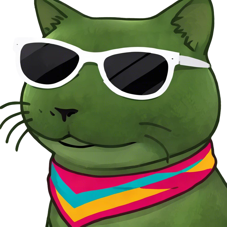 Cat with sunglasses emoji