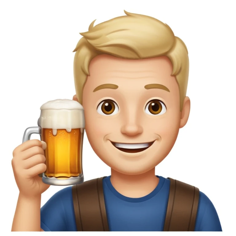 A man drinking beer emoji