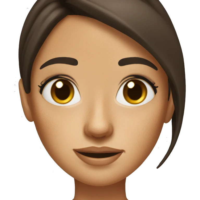 Create a brunette girl with freckles  emoji