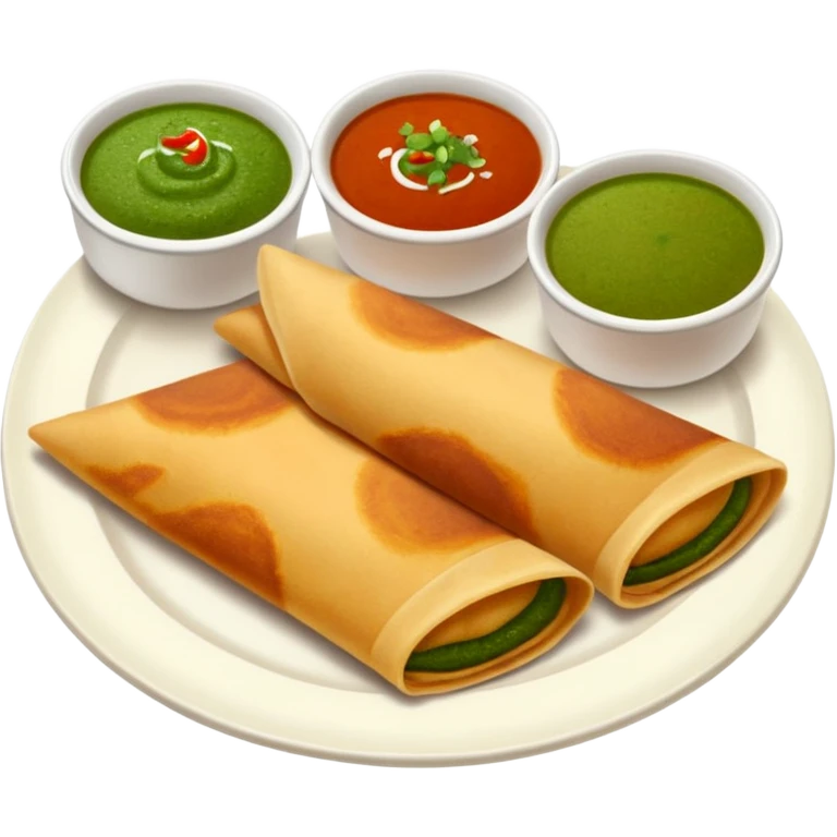 South Indian dosa with chutney emoji emoji