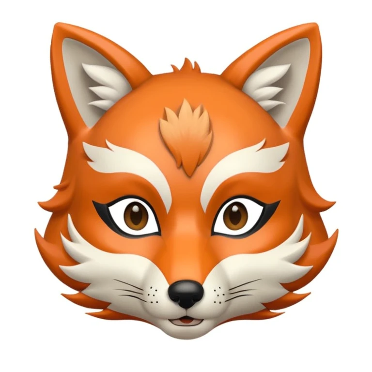 sakura heart with a fox mask emoji