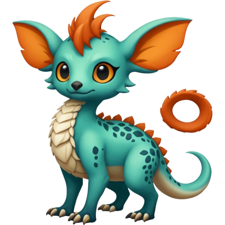 Cool cute fantasy Fionbri-Vernid-creature by griffsnuff & LiLaiRa & Falvie full body emoji