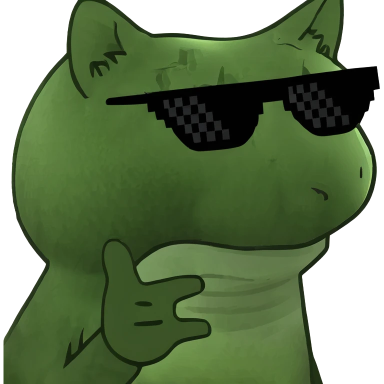 Cat with sunglasses emoji